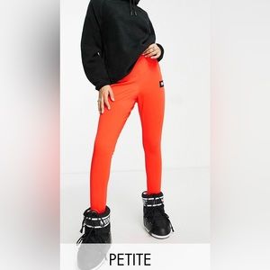 NWOT ASOS 4505 Petite Skinny Ski Pants with stirrups - sz 6 Orange/Red
